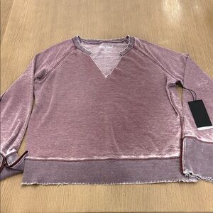 NWT Dear John Maroon/Purple V-Neck Long Sleeve Lightweight Sweatshirt Medium